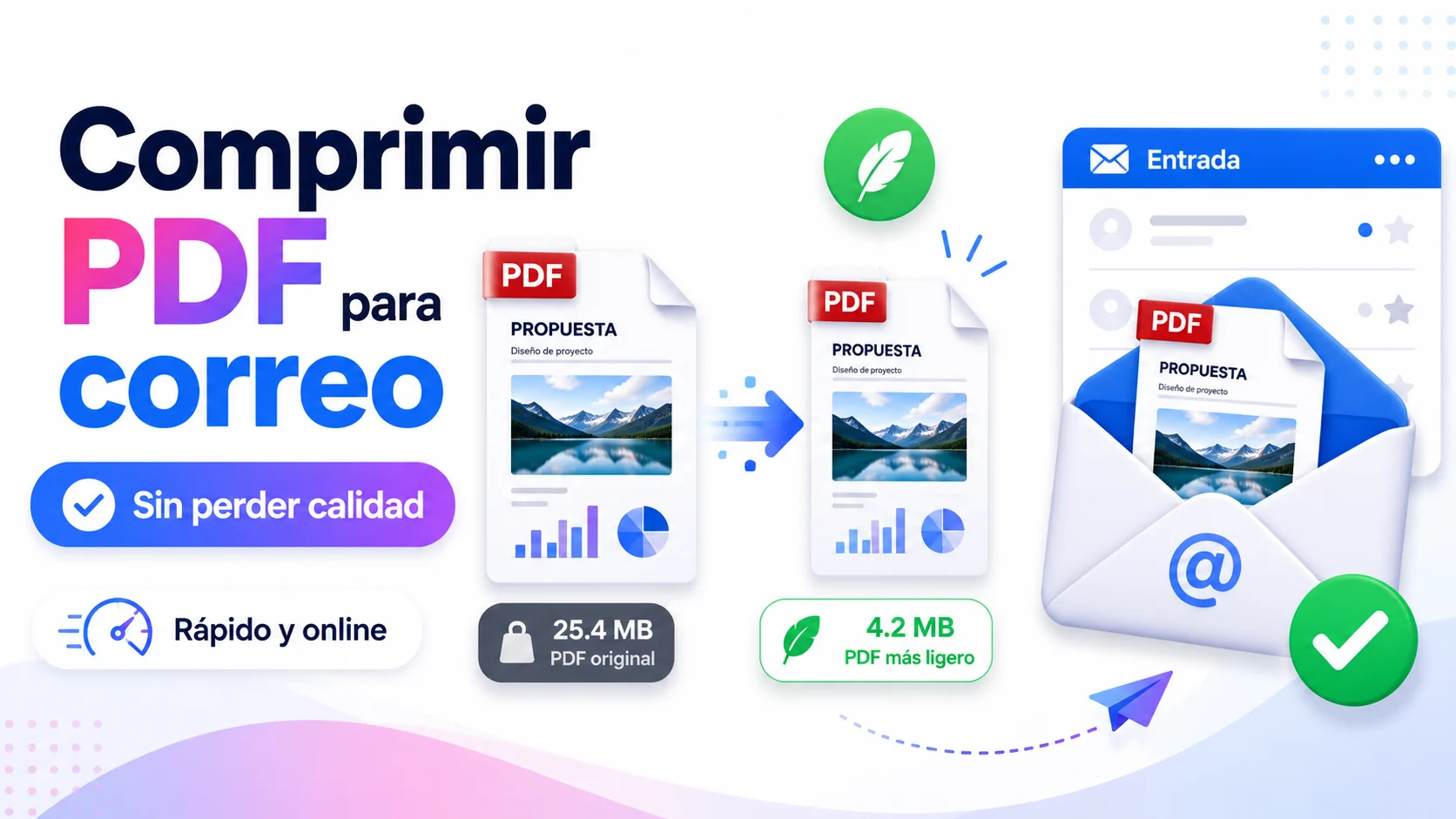 Cómo comprimir un PDF para enviarlo por correo sin perder calidad